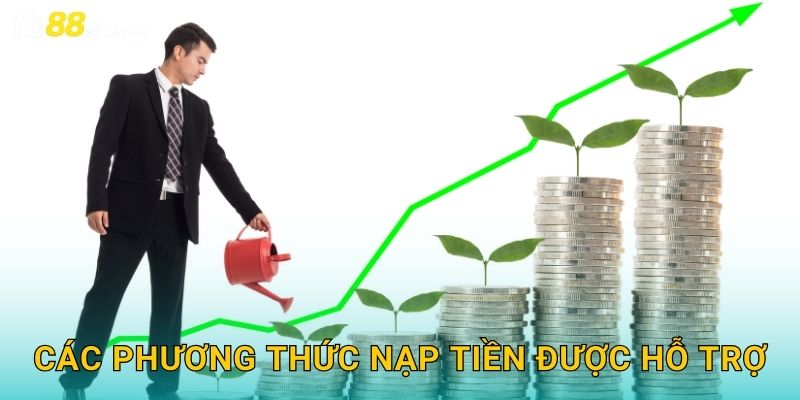 Các phương thức nạp tiền được hỗ trợ